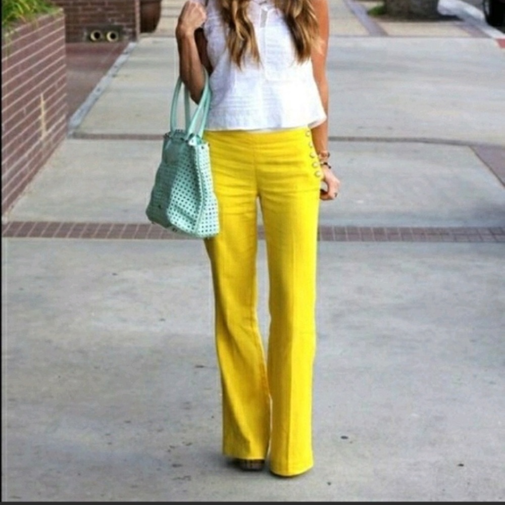 Cartonnier Yellow Wide Leg Pants